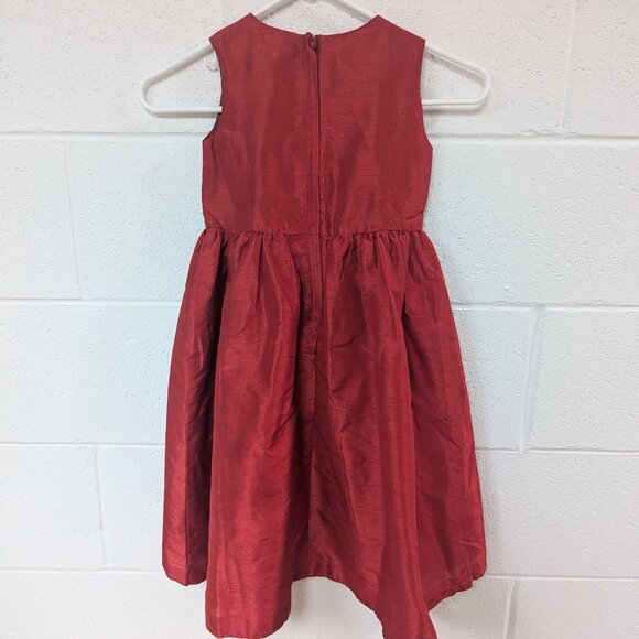 Hope & Henry Girls Red Sleeveless Shimmery Dress, Size 5 - Picture 3 of 4